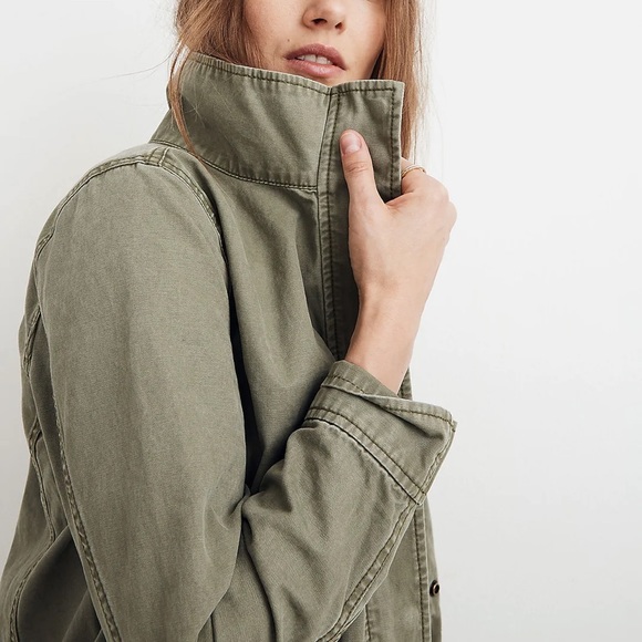 Madewell Passage Jacket in Army Green Sz S - Picture 2 of 16